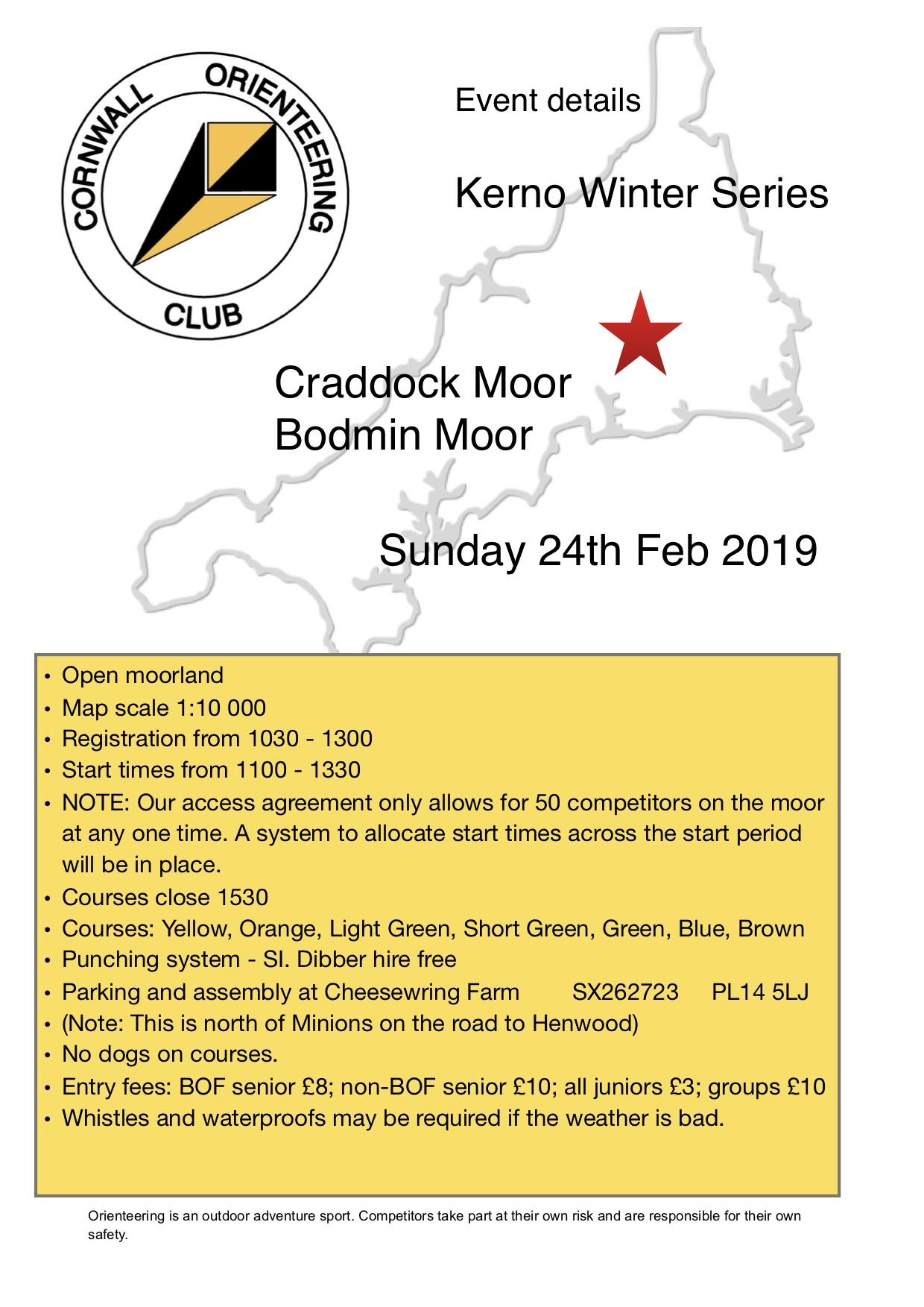 flyer for craddock moor event