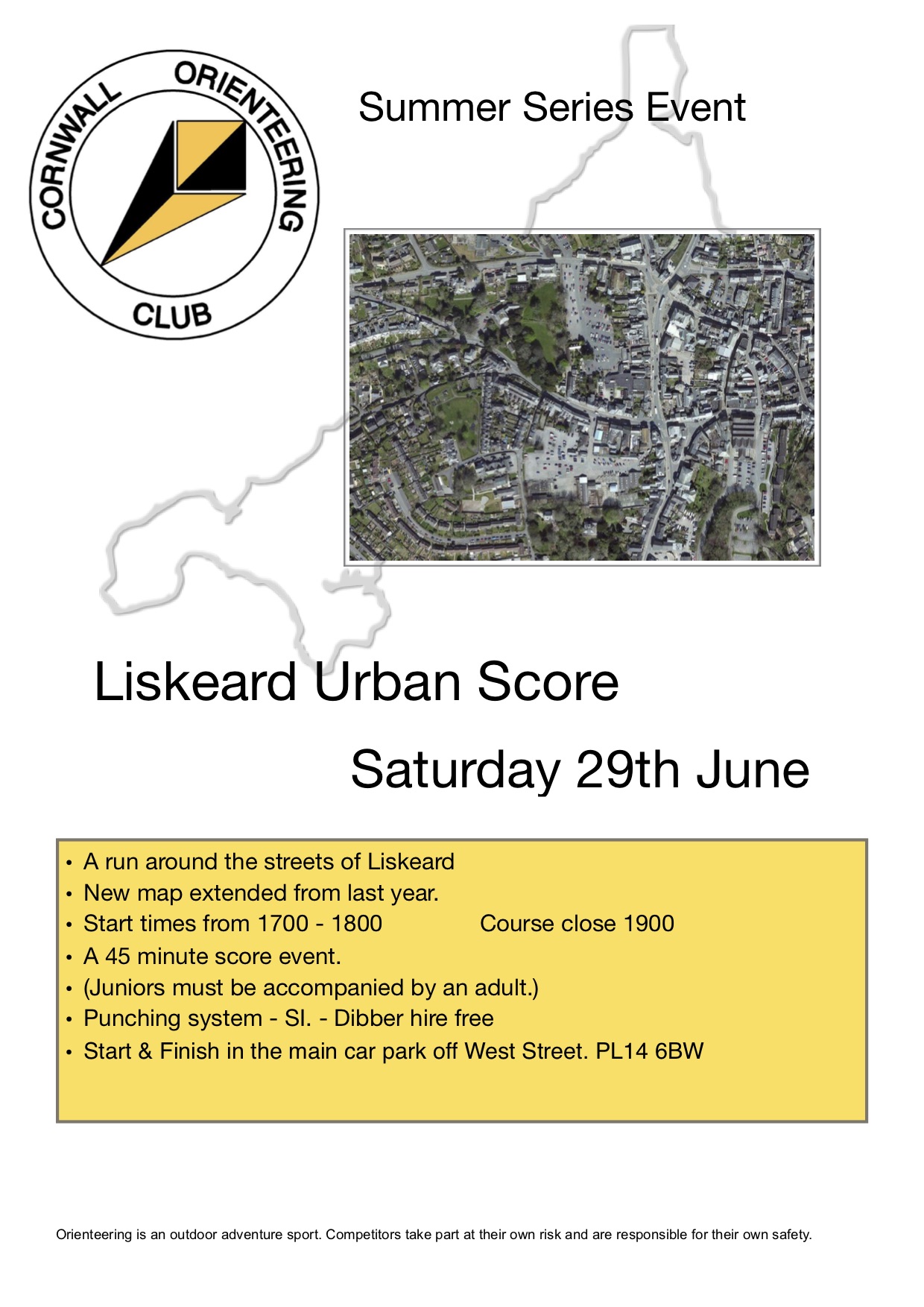 Flyer for Liskeard event