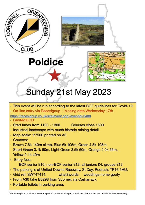 Flyer for Poldice event