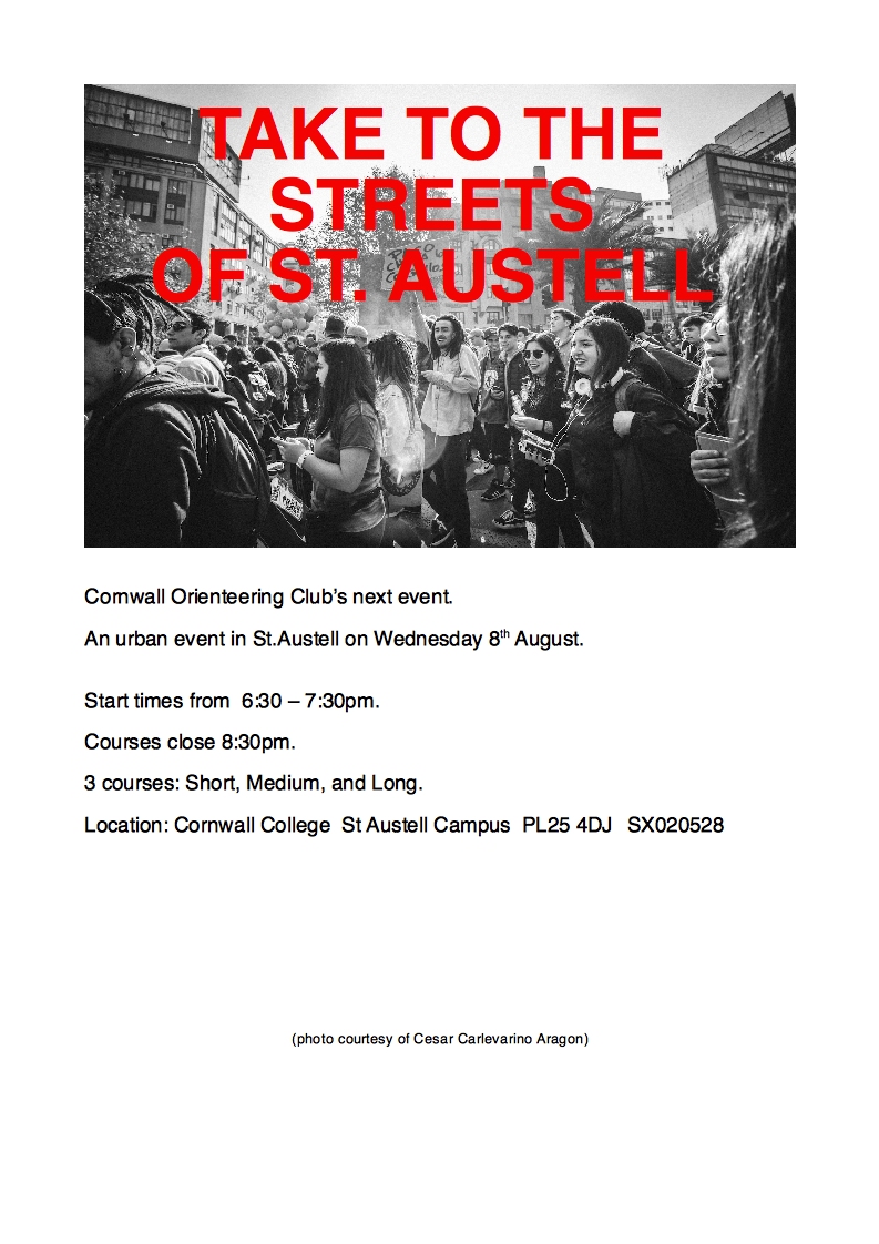 flyer for st austell event