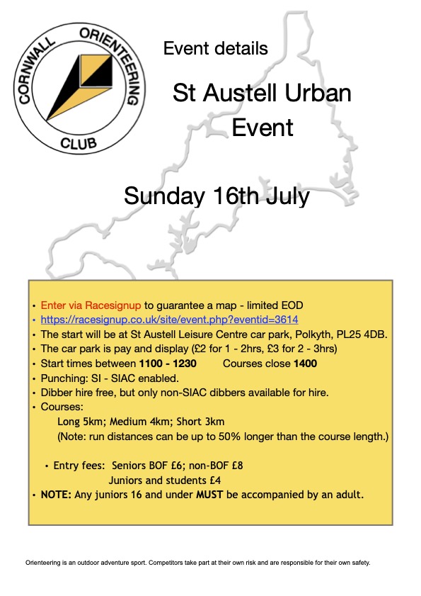 Flyer for St Austell urban event