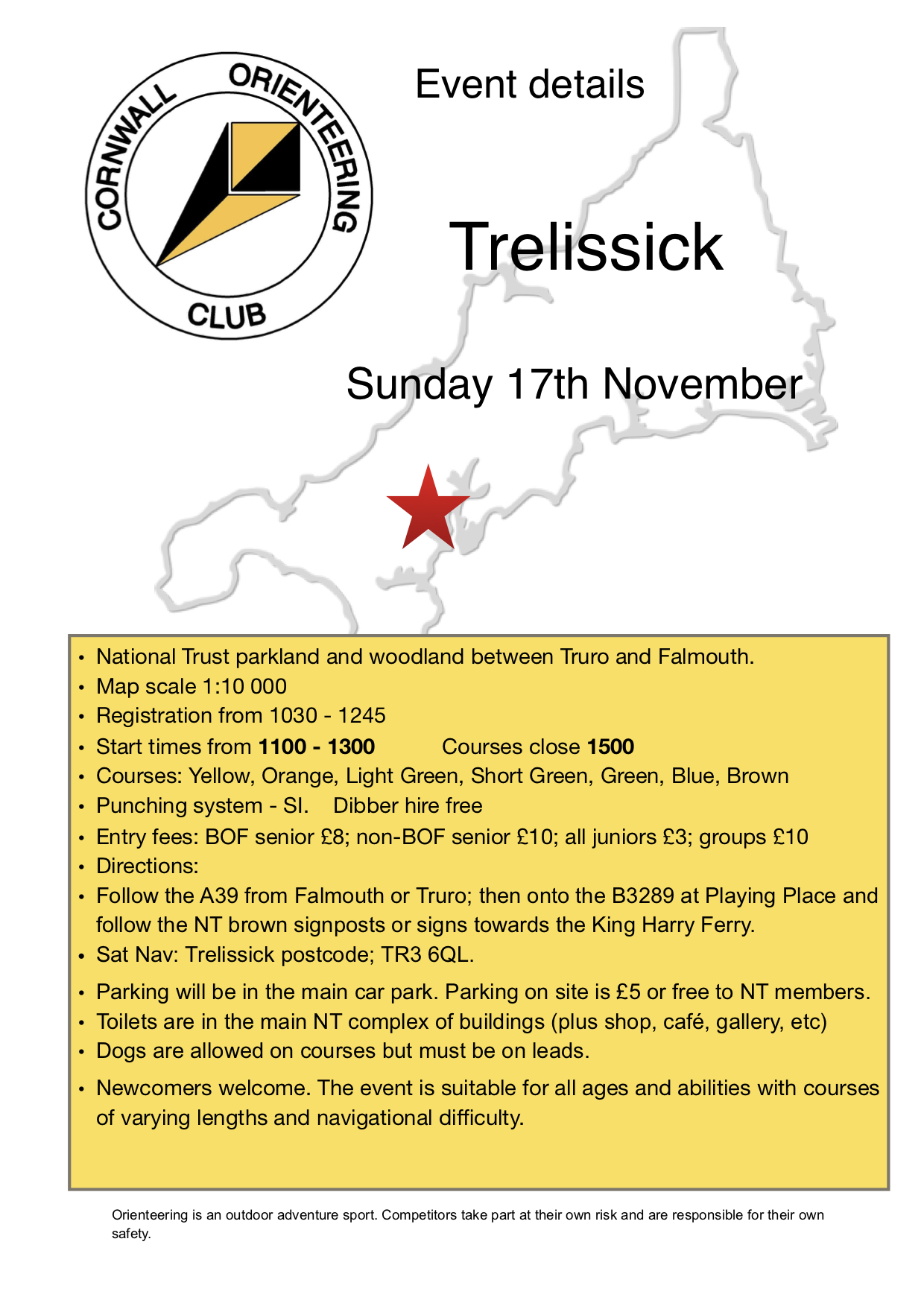 Flyer for Trelissick event