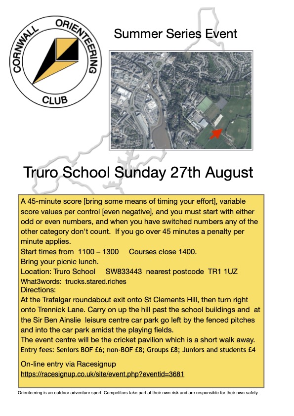 Flyer for Truro school event