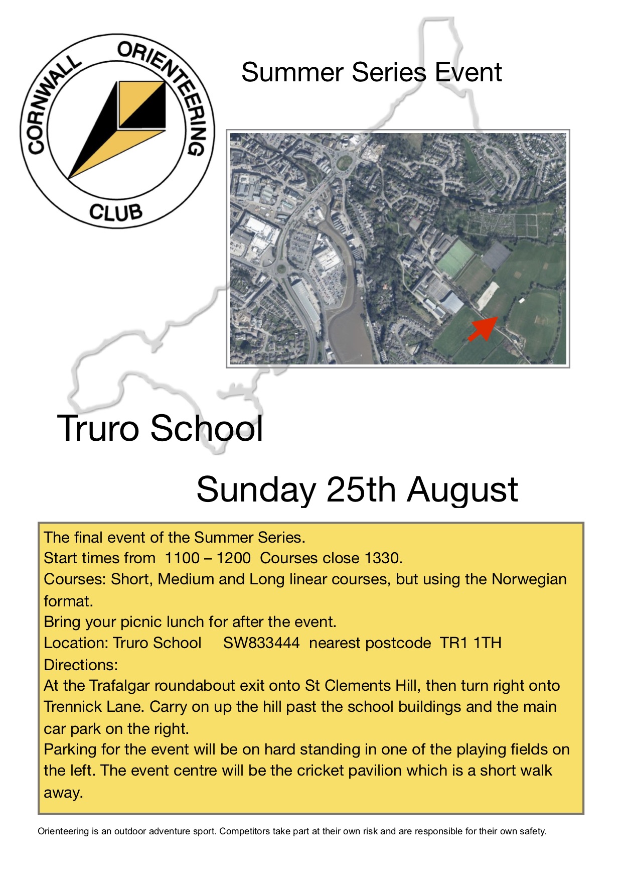 Flyer for Truro School event