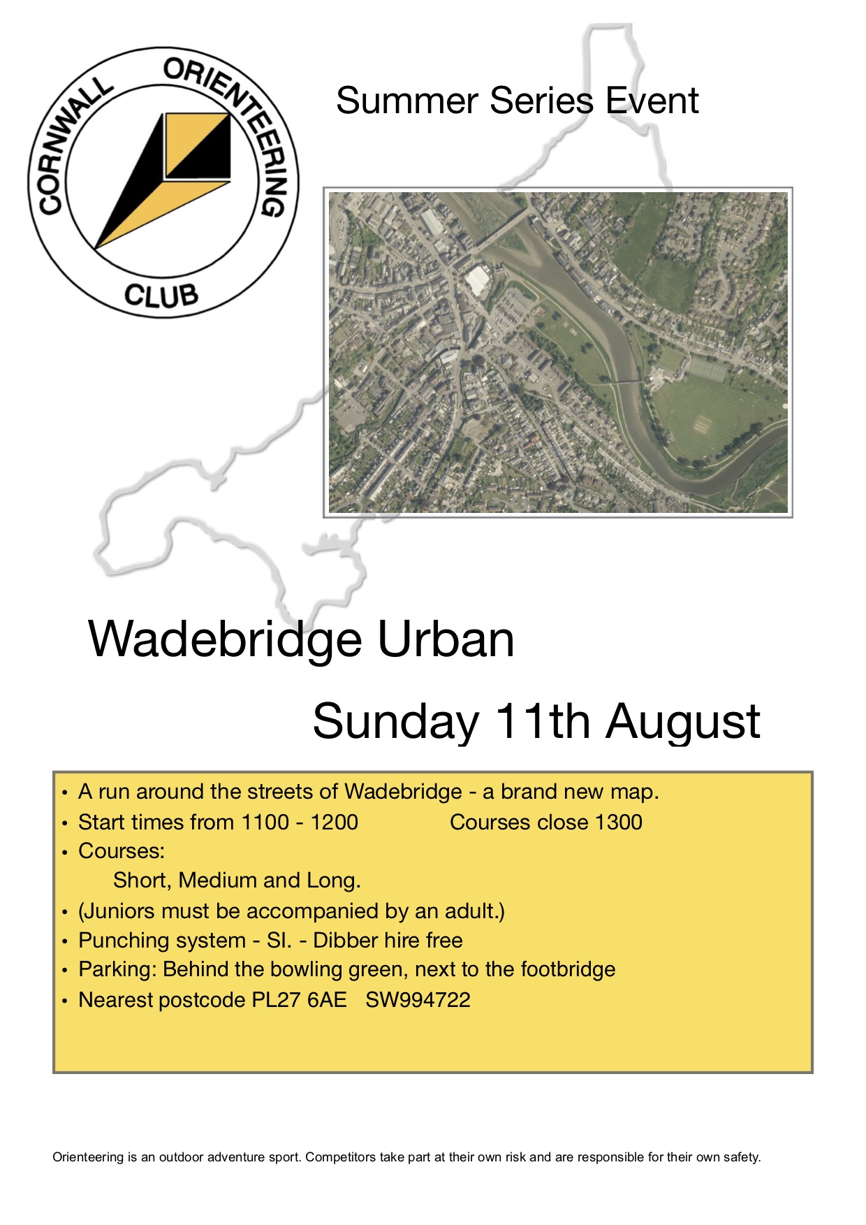 flyer for wadebridge event