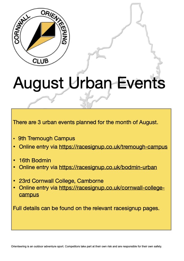 August 2026 Flyer for August Urban events