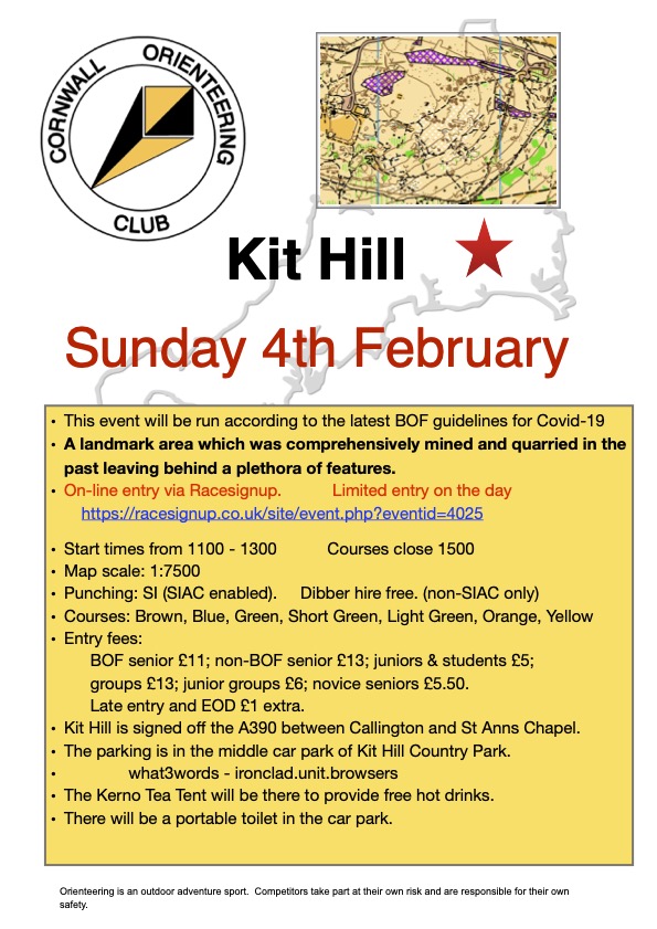 Flyer for the Kit Hill event
