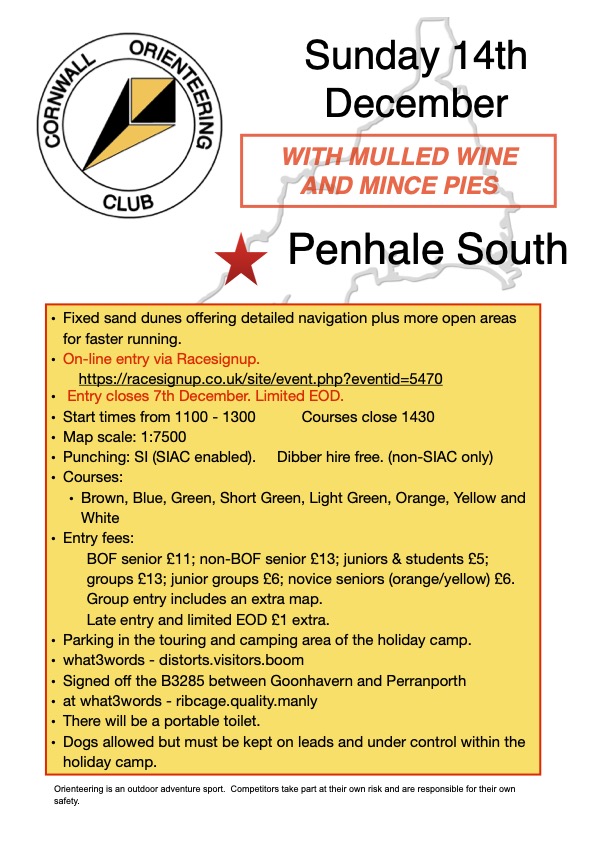 Flyer for Penhale event