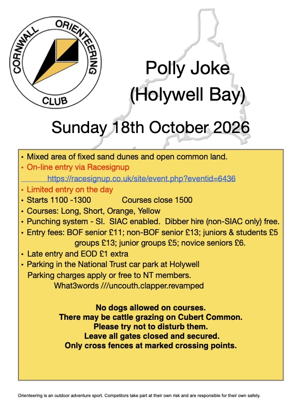 Polly Joke flyer 2026 Flyer for the Polly Joke event 10/26
